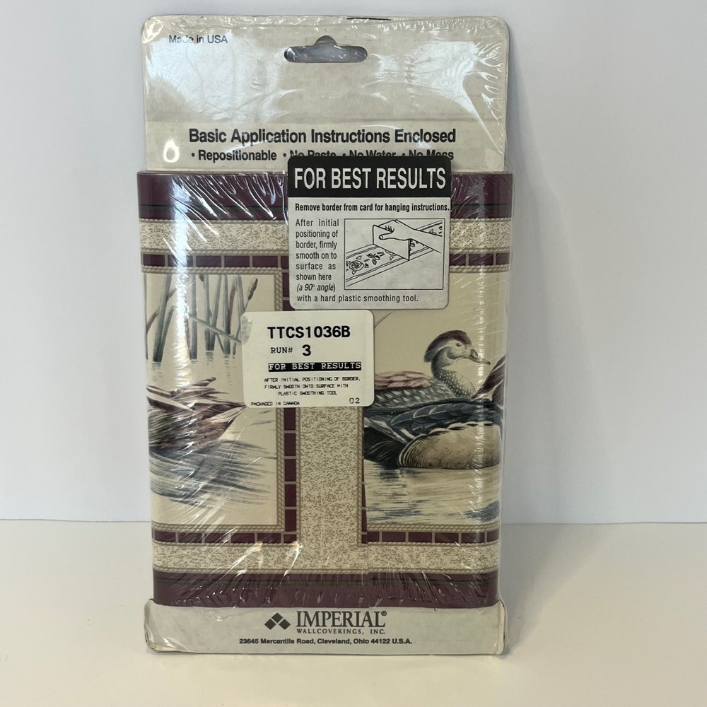 Imperial Wallcoverings Duck Pond Wallpaper Border TTCS1036B Repositionable New